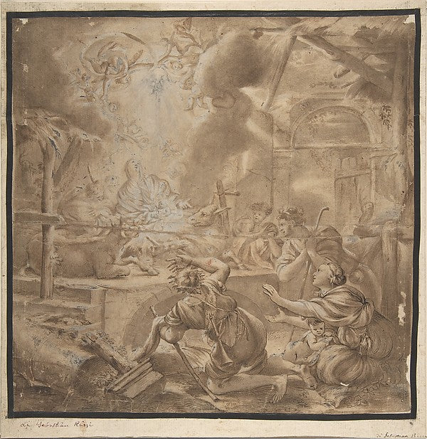 Nativity 18th cent-Anonymous, Italian, Venetian, 18th cent,16x12"(A3) Poster