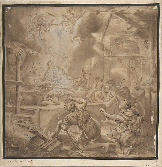 Nativity 18th cent-Anonymous, Italian, Venetian, 18th cent,16x12"(A3) Poster