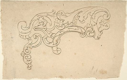 Design of Scroll . 18th cent-Anonymous, Italian, Piedmontese,,16x12"(A3) Poster