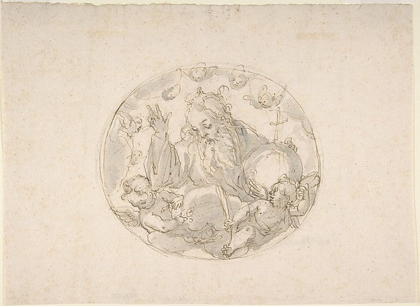 God the Father with the Globe late 16th–mid-17th cent-Hans Kru, Poster Print