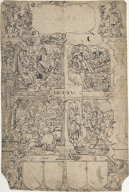 The Prodigal Son late 16th–early 17th cent-Daniel Lindtmayer,16x12"(A3) Poster