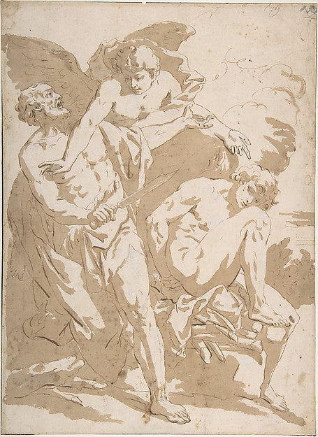 The Sacrifice of Isaac 17th cent-Johan Carl Loth,16x12"(A3) Poster