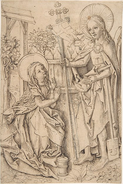 Christ Appearing to Mary Magdalen c1490-Master of the Drapery,16x12"(A3) Poster