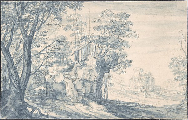 Landscape early 17th cent-Isaak Major,16x12"(A3) Poster
