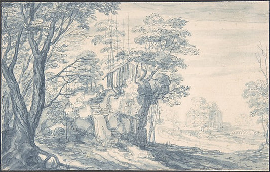Landscape early 17th cent-Isaak Major,16x12"(A3) Poster