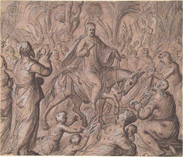 Christ's Entry into Jerusalem 1611-Hans Stutte,  Poster Print Wall Art