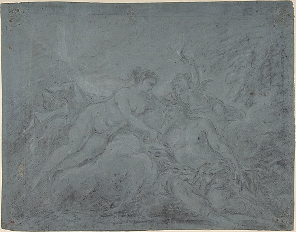 Diana and Endymion 1745–97-Januarius Zick,16x12"(A3) Poster