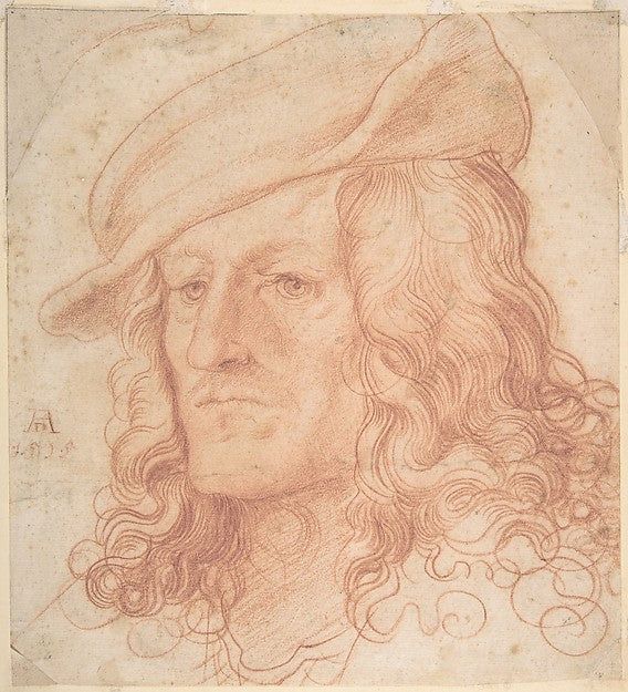 Portrait of a man  bust-length  wearing a hat c1510–15-Hans Sc, Poster Print