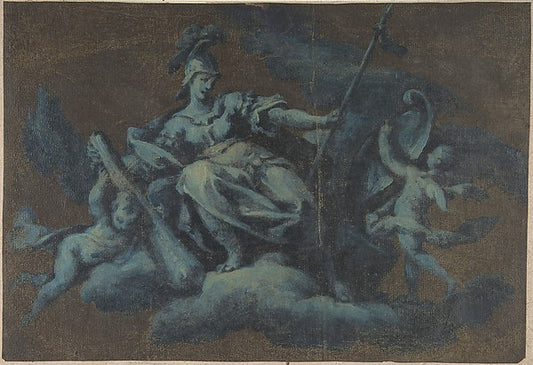 Allegorical Figure of Force 18th cent-Anonymous, Italian, firs,16x12"(A3) Poster