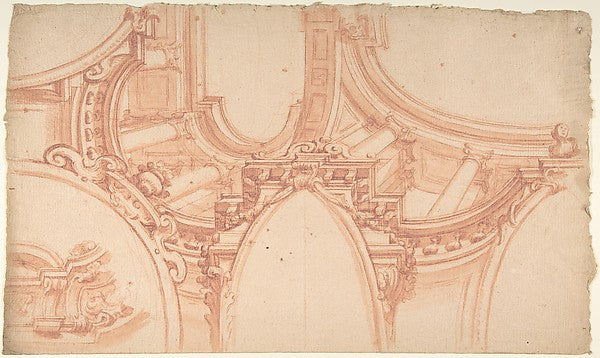 Project for a painting Ceiling 1700–1780-Anonymous,Italian,P,16x12