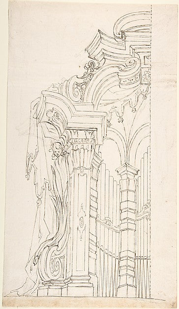 Design for One Half of the Apsidal Space Enclosing an Organ 17,16x12"(A3) Poster