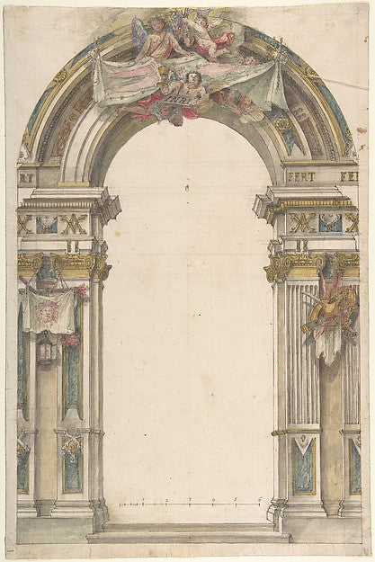 Design for the Entrance to a Chapel 1700–1780-Anonymous, Itali,16x12"(A3) Poster