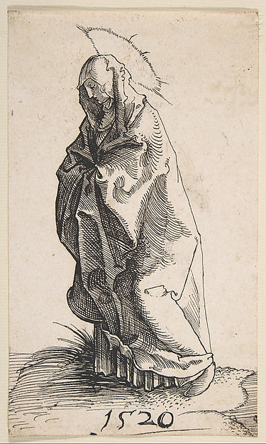 Standing Madonna in Mourning 1520-Monogrammist G.Z.,  Poster Print Wall Art