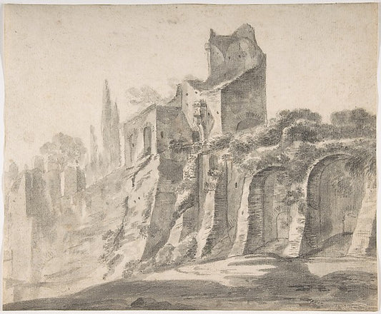 Ruins on the Palatine in Rome c1650-Johann Anton Eismann,16x12"(A3) Poster