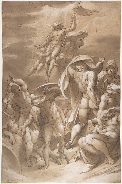 The Resurrection of Christ 1585-Joseph Heintz the Elder,16x12"(A3) Poster
