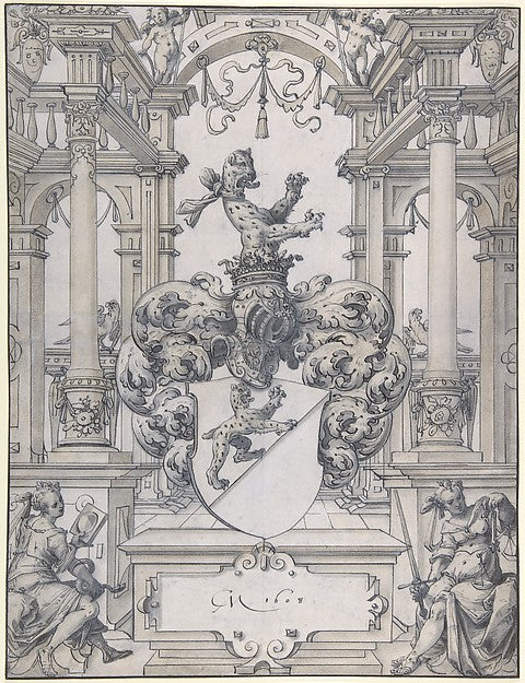 Design for a Stained Glass Window 1608-Christoph Murer,16x12"(A3) Poster