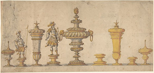 Studies for Decorative Arts Objects 17th cent-Anonymous, Germa,16x12"(A3) Poster