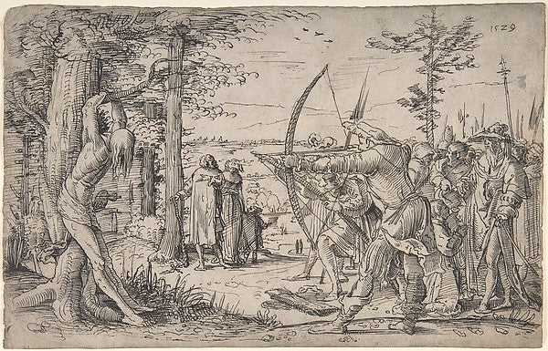 The King's Sons Shooting at Their Father's Corpse 16th cent-An,16x12"(A3) Poster