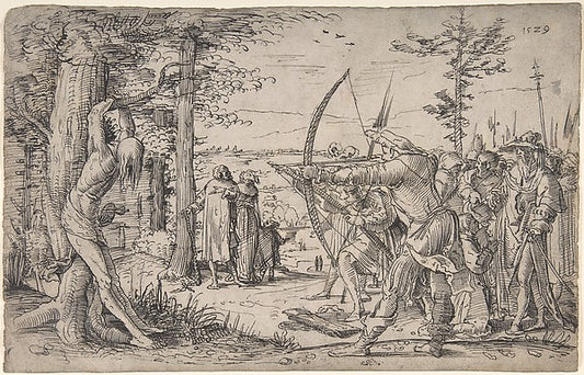 The King's Sons Shooting at Their Father's Corpse 16th cent-An,16x12"(A3) Poster