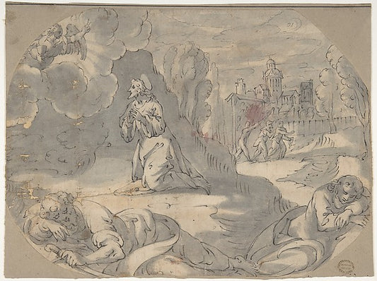 Christ in the Garden of Gethsemane  c1600-Anonymous, German, 1,16x12"(A3) Poster