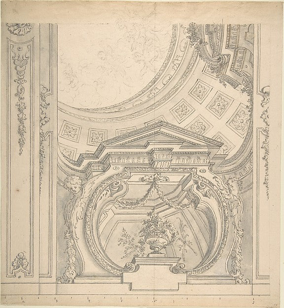 Design for a Ceiling With an Elaborate Cove 1700–1780-Anonymou,16x12"(A3) Poster