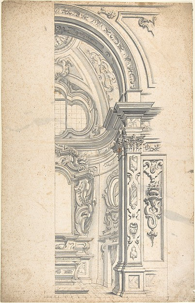 Project for a Chapel 1700–1780-Anonymous,Italian,Piedmontese,16x12"(A3)Poster