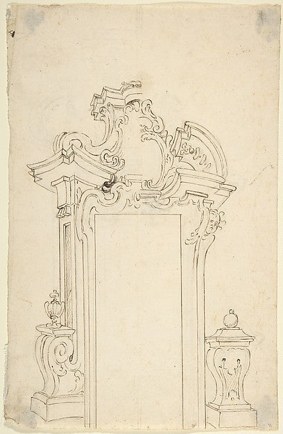 Two Alternate  Designs for a Door Frame 1700–1780-Anonymous,I,  Poster Print Wall Art