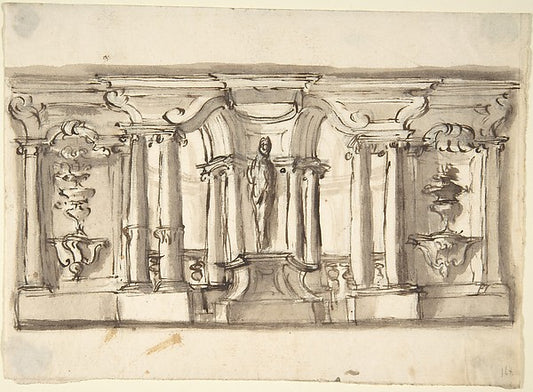 Design for Garden Architecture 1700–1780-Anonymous, Italian, P,16x12"(A3) Poster