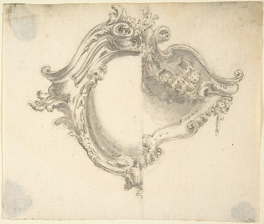 Two Variant Half Designs for a Cartouche 1700–1780-Anonymous,,16x12"(A3) Poster