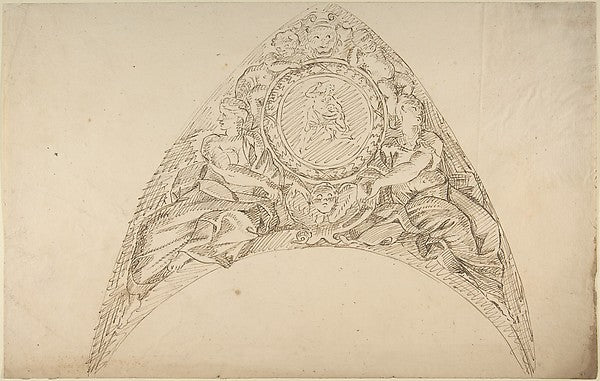Design for a Pedentive Decoration 18th cent-Anonymous, Italian,  Poster Print Wall Art