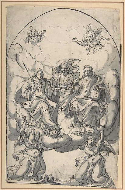 The Holy Trinity late 16th cent-Anonymous,German,16th cent,, Poster Print