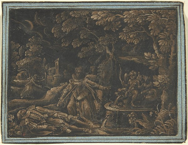Pyramus and Thisbe c1580-Anonymous,German,17th cent, Poster Print