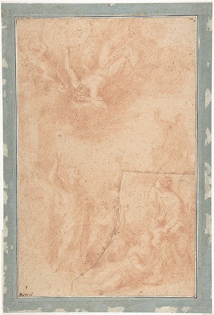 The Fall of Simon Magus 18th cent-attributed to Anonymous, Ita,16x12"(A3) Poster