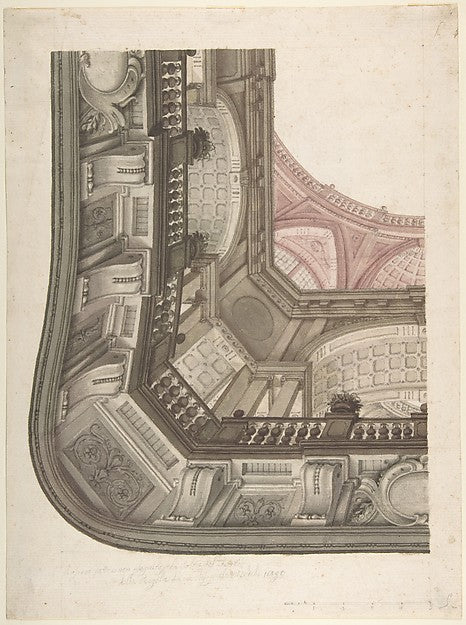 Design for a Ceiling 1750–1810-Anonymous, Italian, 18th or ear,16x12"(A3) Poster