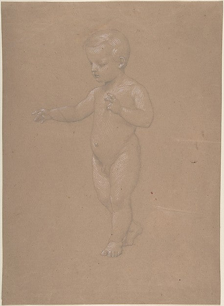Nude Boy  Walking to the Left 1840–80-Anselm Feuerbach, Poster Print