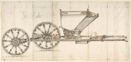 Design for a Carriage  18th cent-Anonymous, Italian, first hal,16x12"(A3) Poster