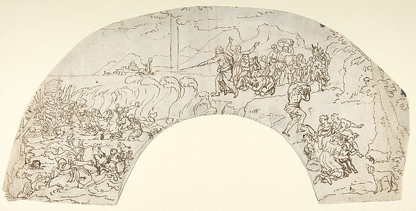 The Crossing of the Red Sea  18th cent-Anonymous, Italian, fir,16x12"(A3) Poster