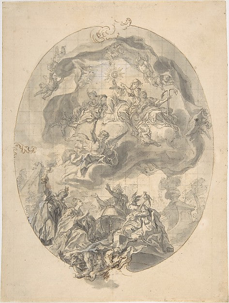 Four Continents: The Peoples of the Earth Invoking the Deities,16x12"(A3) Poster