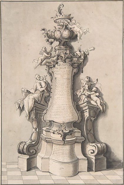 Tomb Design 1740–75-Ignaz Günther,  Poster Print Wall Art