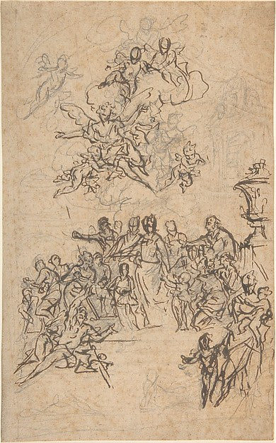 Saint Elisabeth of Portugal Giving Alms to the Poor 1710–57-Da, Poster Print