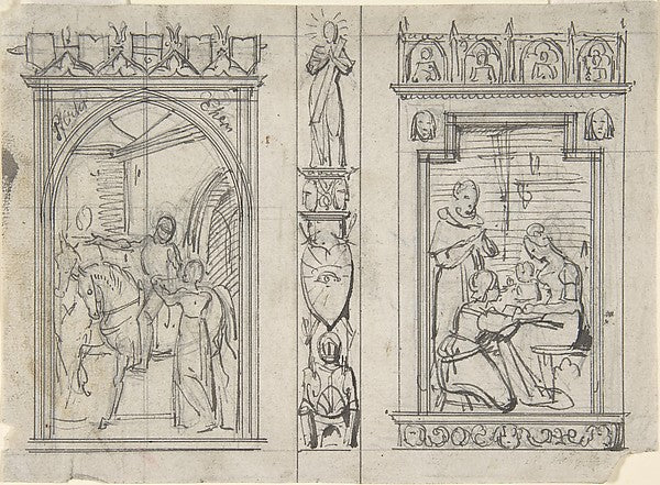 Studies for Two Book Illustrations 1809–65-Carl Alexander von,  Poster Print Wall Art