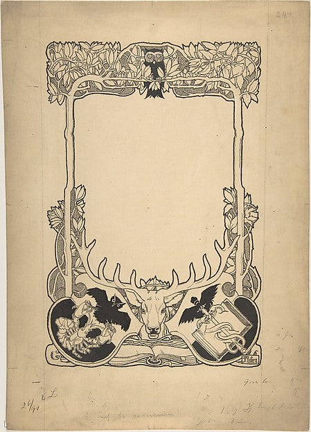 Design for Cover of Book Catalogue of Emil Hirsh  Munich late,16x12"(A3) Poster