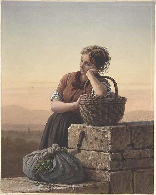 Returning Home 19th cent-Johann Georg Meyer,16x12"(A3) Poster
