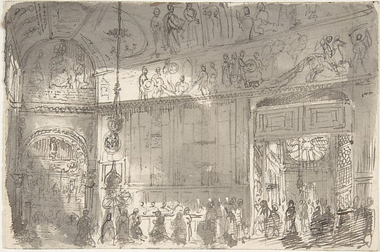 Interior of a Chapel 1800–1850-Anonymous, Italian, 19th cent,16x12"(A3) Poster