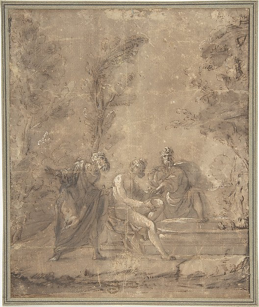 Susannah and the Elders 19th cent-Anonymous, German, 19th cent,16x12"(A3) Poster