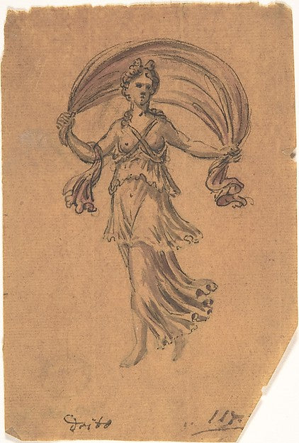 Study of a Classical Female Figure  19th cent-Anonymous, Germa,16x12"(A3) Poster