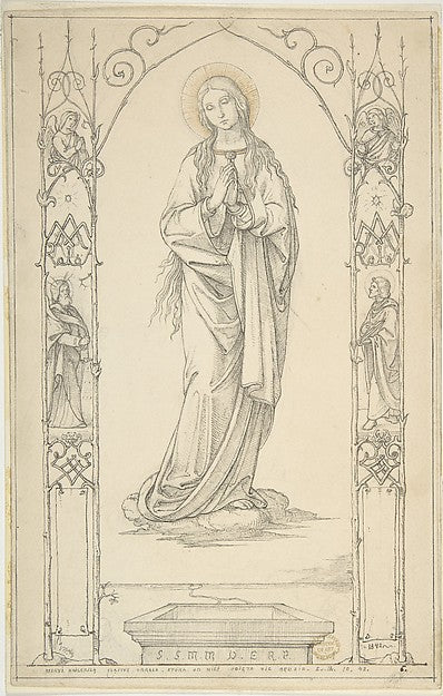 Assumption of the Virgin 1842-Monogrammist NL, 19th cent),16x12"(A3) Poster