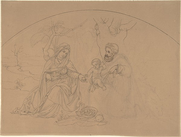 Rest During the Flight into Egypt 1800–1877-Philipp Veit,  Poster Print Wall Art
