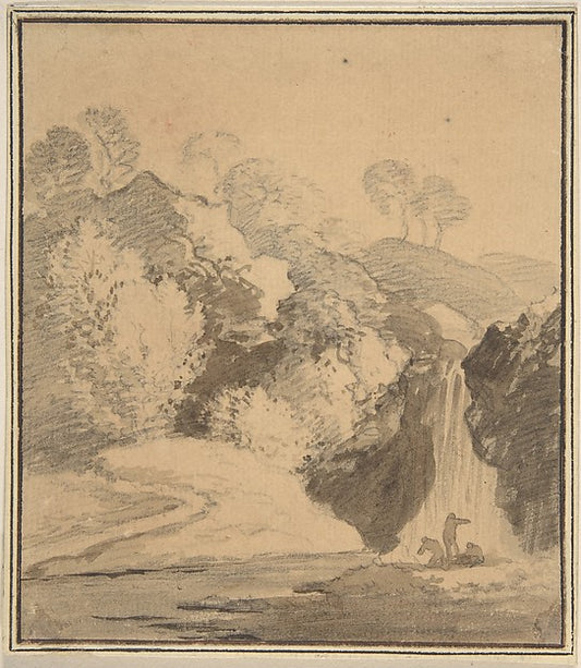 Cascade 1732–67-Johann Georg Wagner,16x12"(A3) Poster