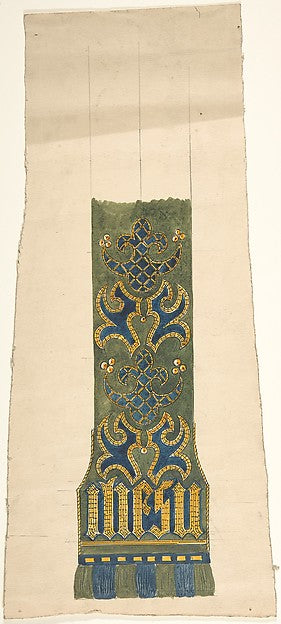 Design for a Stole late 19th–early 20th cent-Ernest Geldart,  Poster Print Wall Art